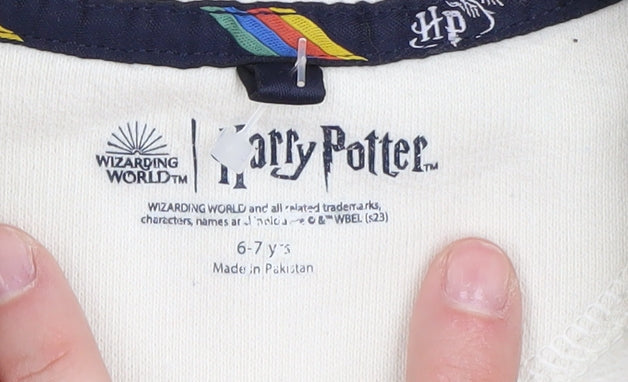 Harry Potter Boys White Gryffindor Sweatshirt 6-7 Yrs