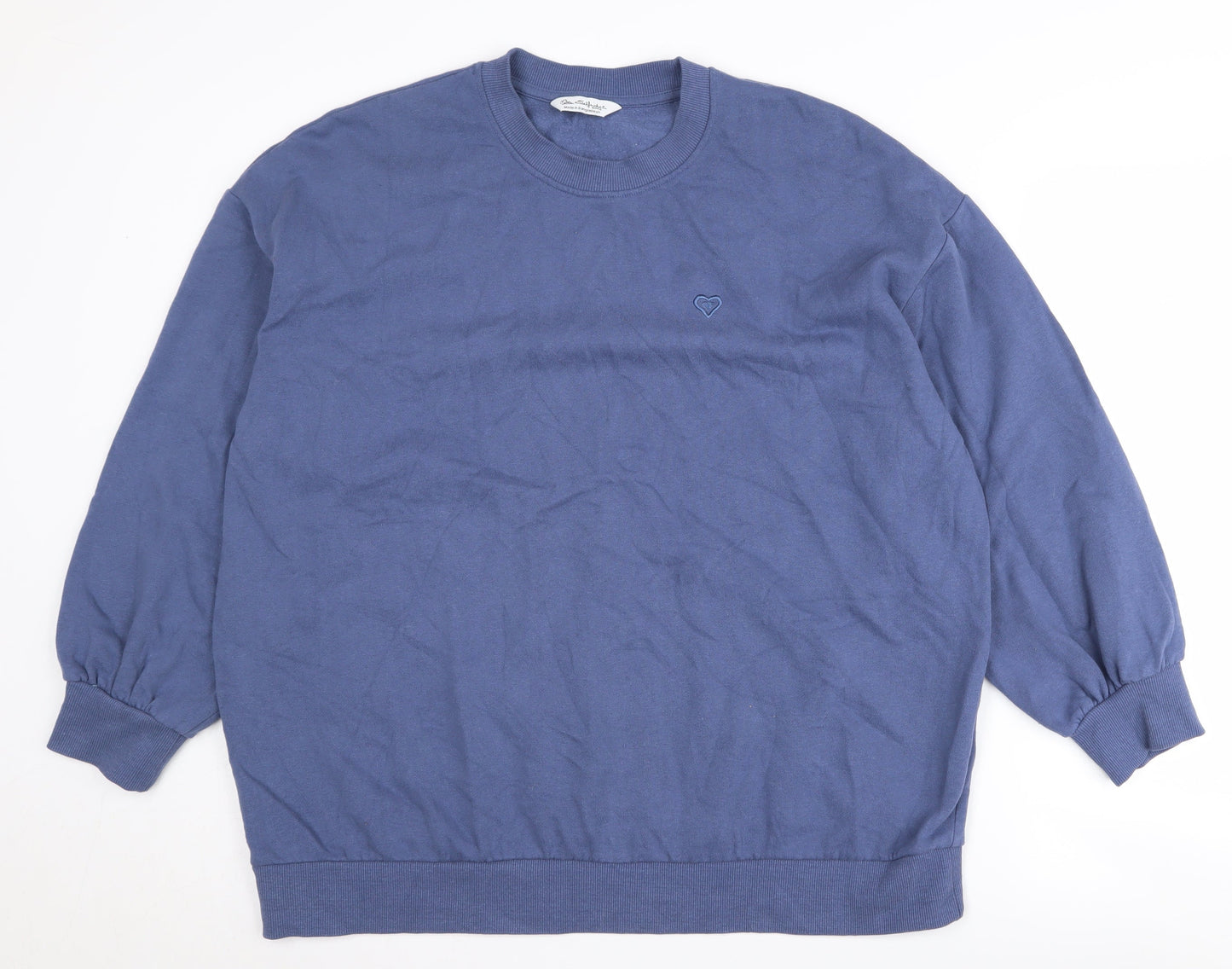 Miss Selfridge Women's Blue Pullover Sweatshirt Size M