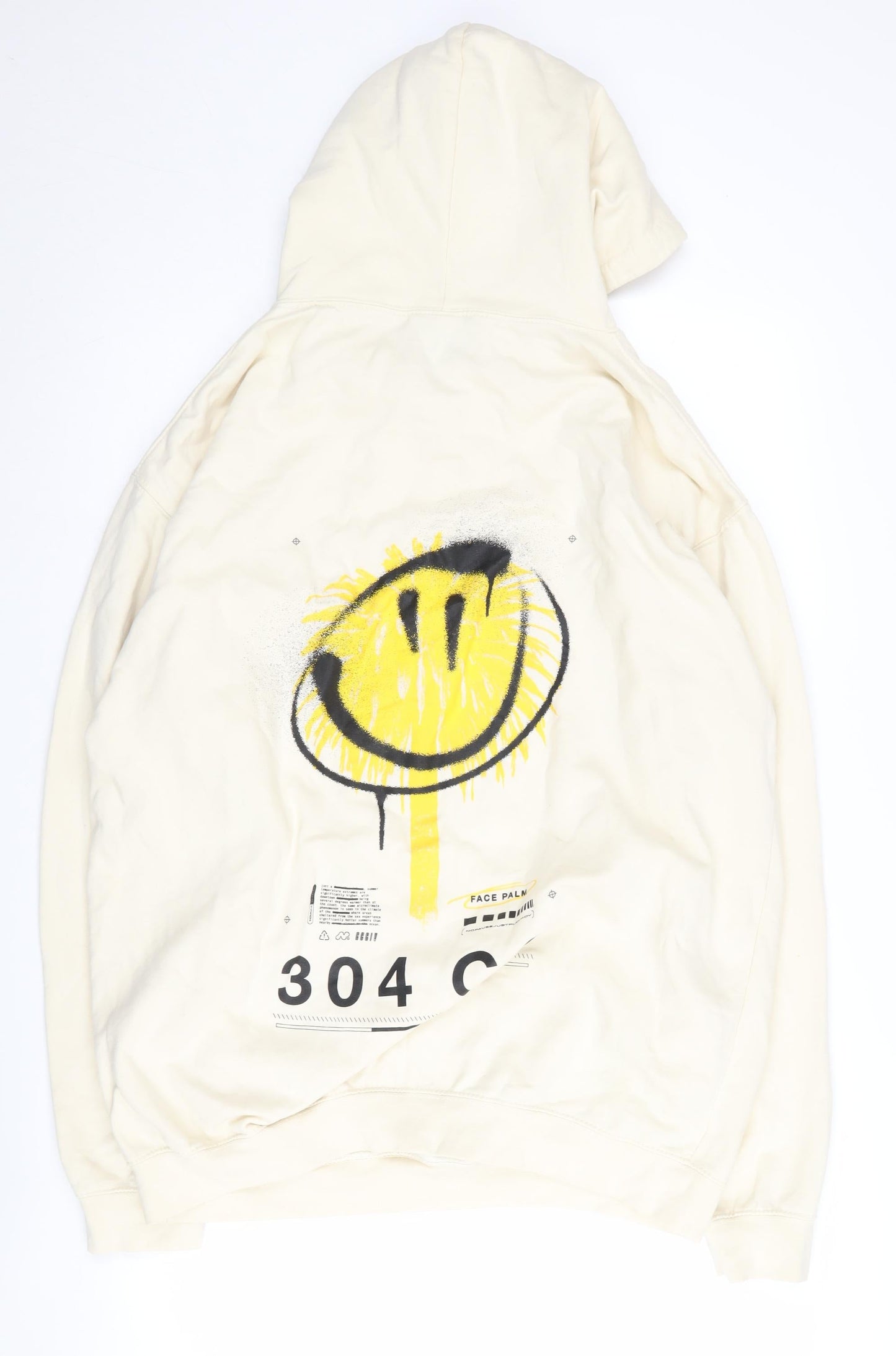 304 Men's Beige XL Pullover Hoodie