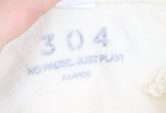 304 Men's Beige XL Pullover Hoodie