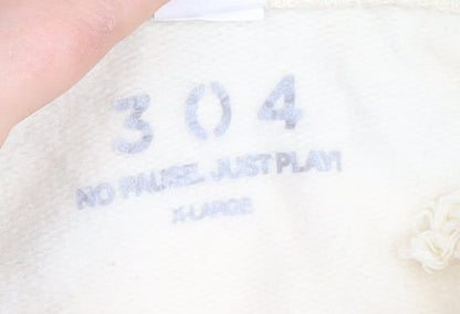 304 Men's Beige XL Pullover Hoodie