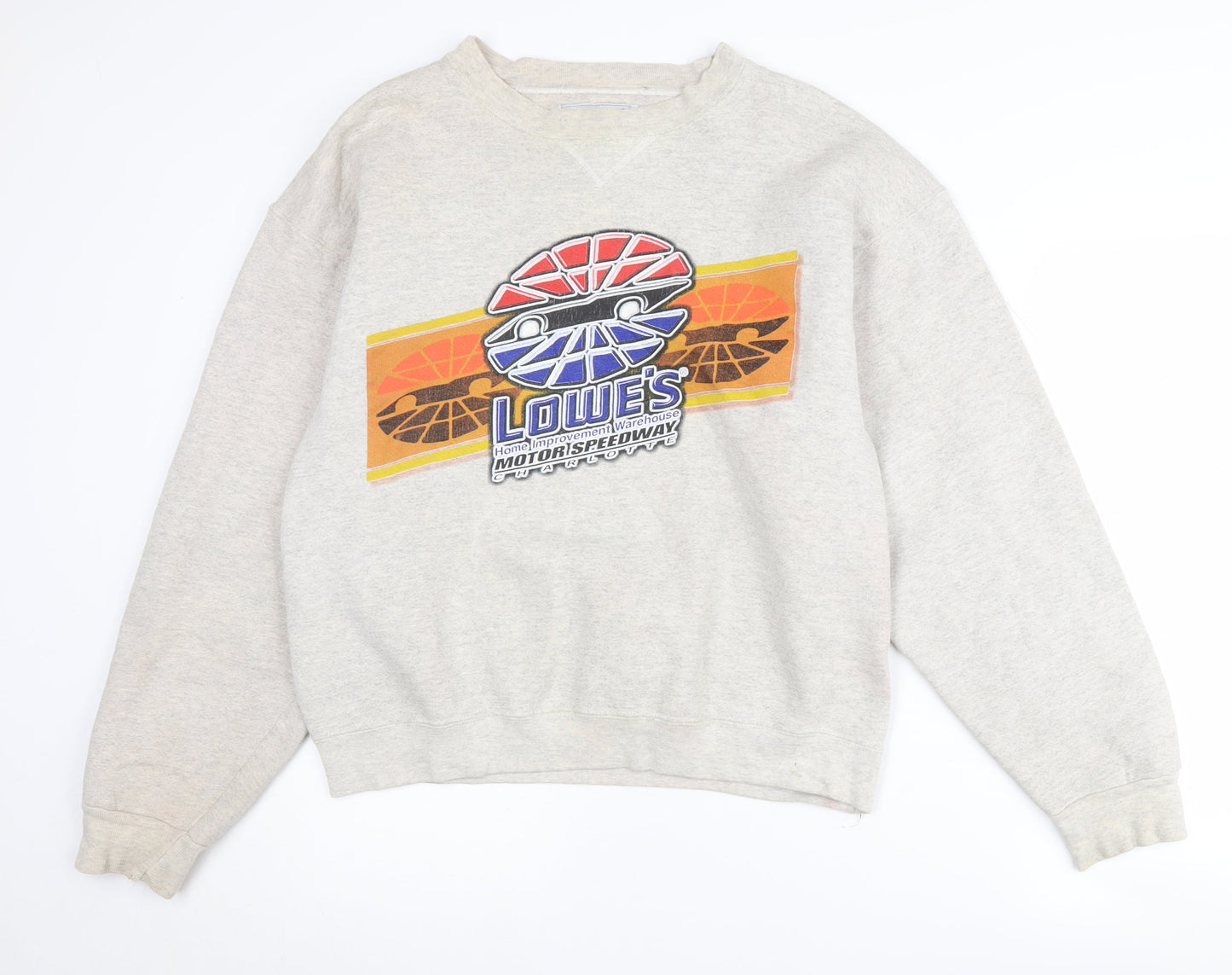 Santee Unisex Grey Motorsports Graphic Sweatshirt M