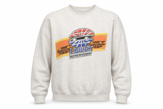 Front view of Santee unisex grey motorsports graphic sweatshirt m