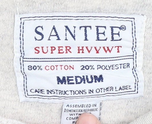 Santee Unisex Grey Motorsports Graphic Sweatshirt M