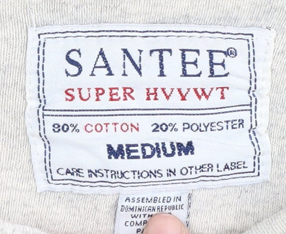 Santee Unisex Grey Motorsports Graphic Sweatshirt M