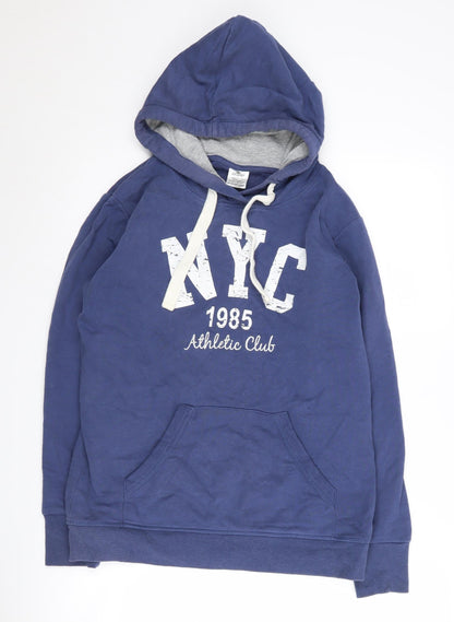 Mens UK Size M Crane Blue Pullover Hoodie