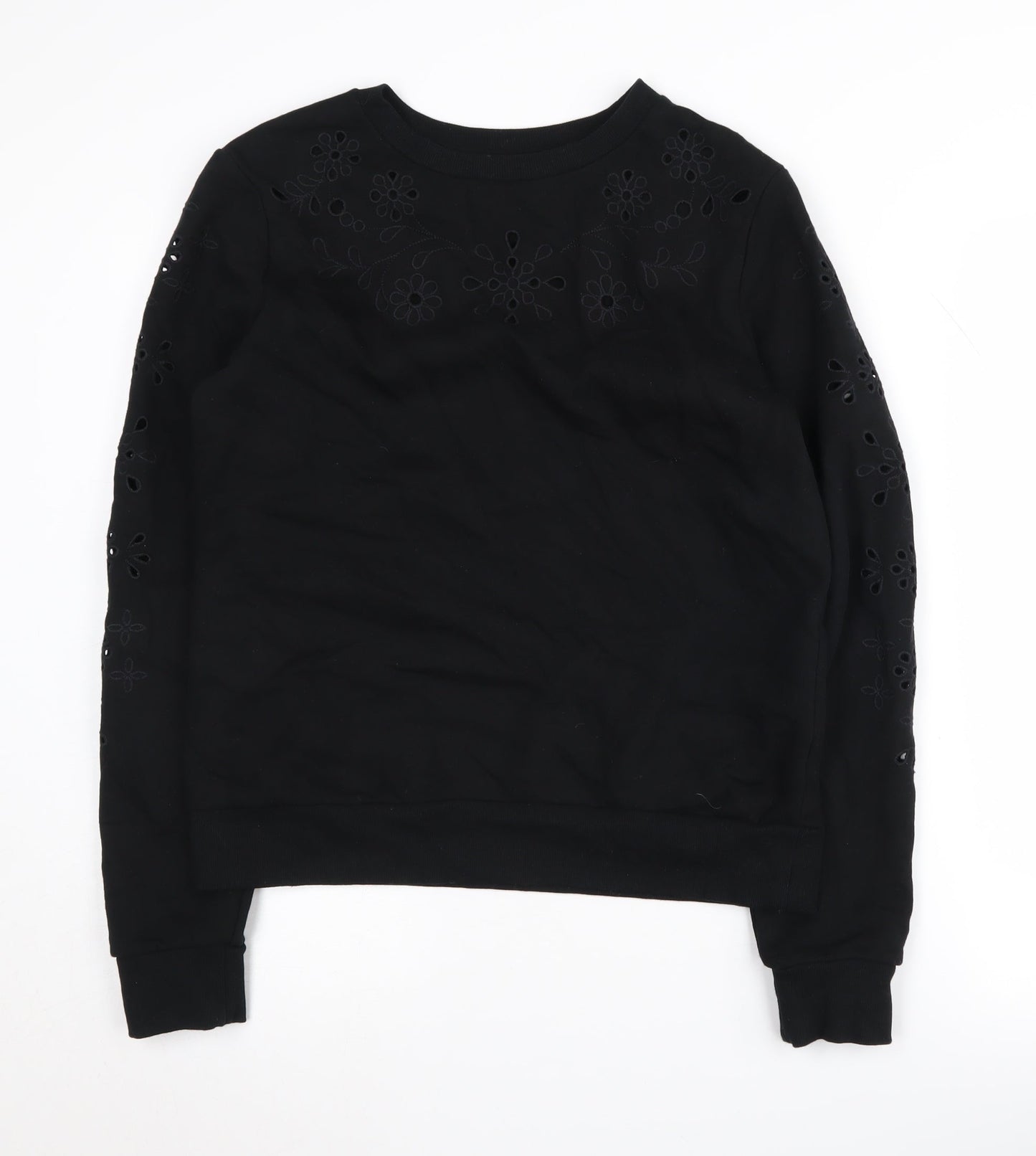 Warehouse Women's Black Pullover Sweatshirt Size S