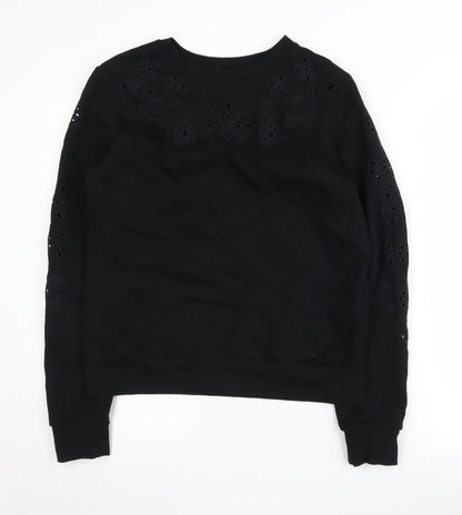 Warehouse Women's Black Pullover Sweatshirt Size S