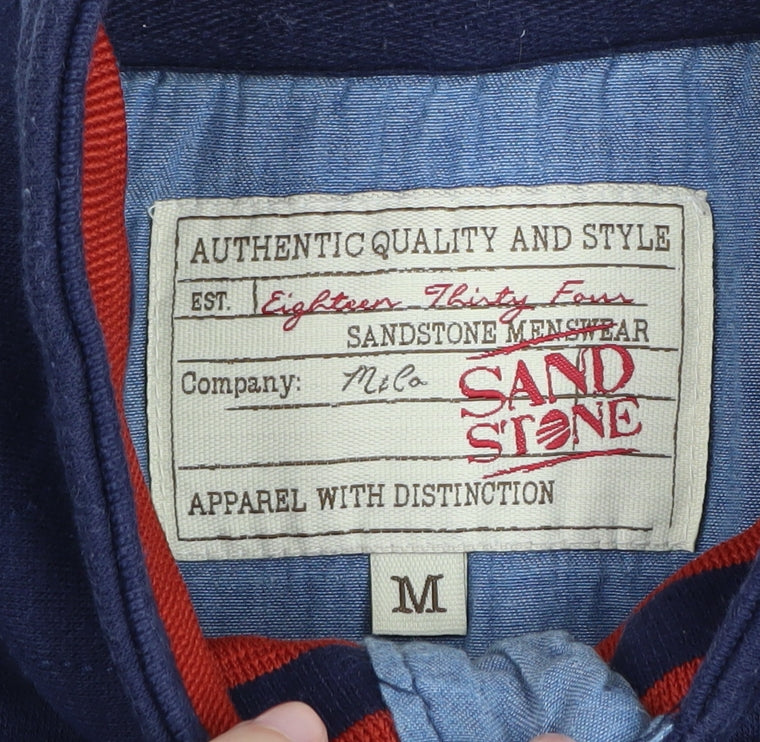 Sandstone Men's Blue Henley Sweatshirt Size M