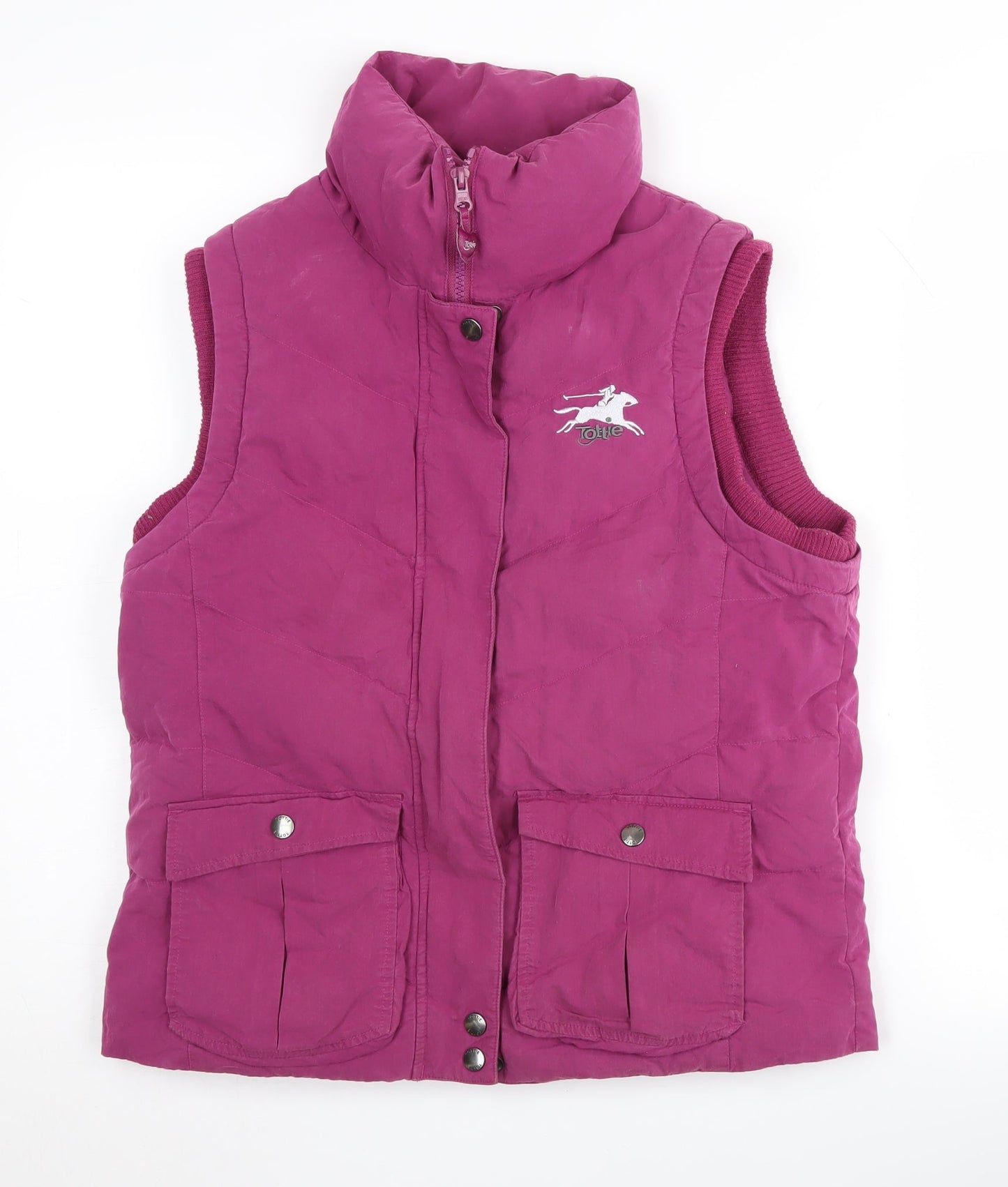 Tottie Women's Pink Puffer Waistcoat S