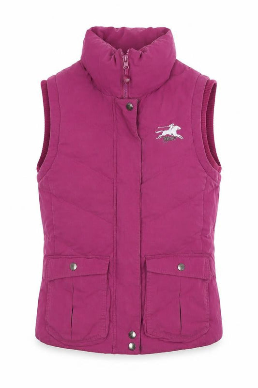 Tottie Women's Pink Puffer Waistcoat S