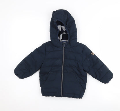 Next Unisex Baby Blue Puffer Jacket, 12-18 Months