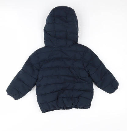 Next Unisex Baby Blue Puffer Jacket, 12-18 Months