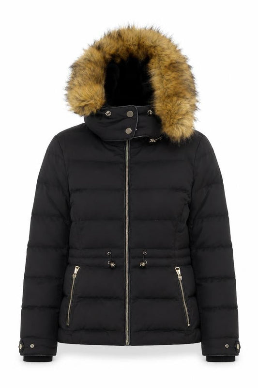 Womens UK Size 10 Zara Black Puffer Jacket