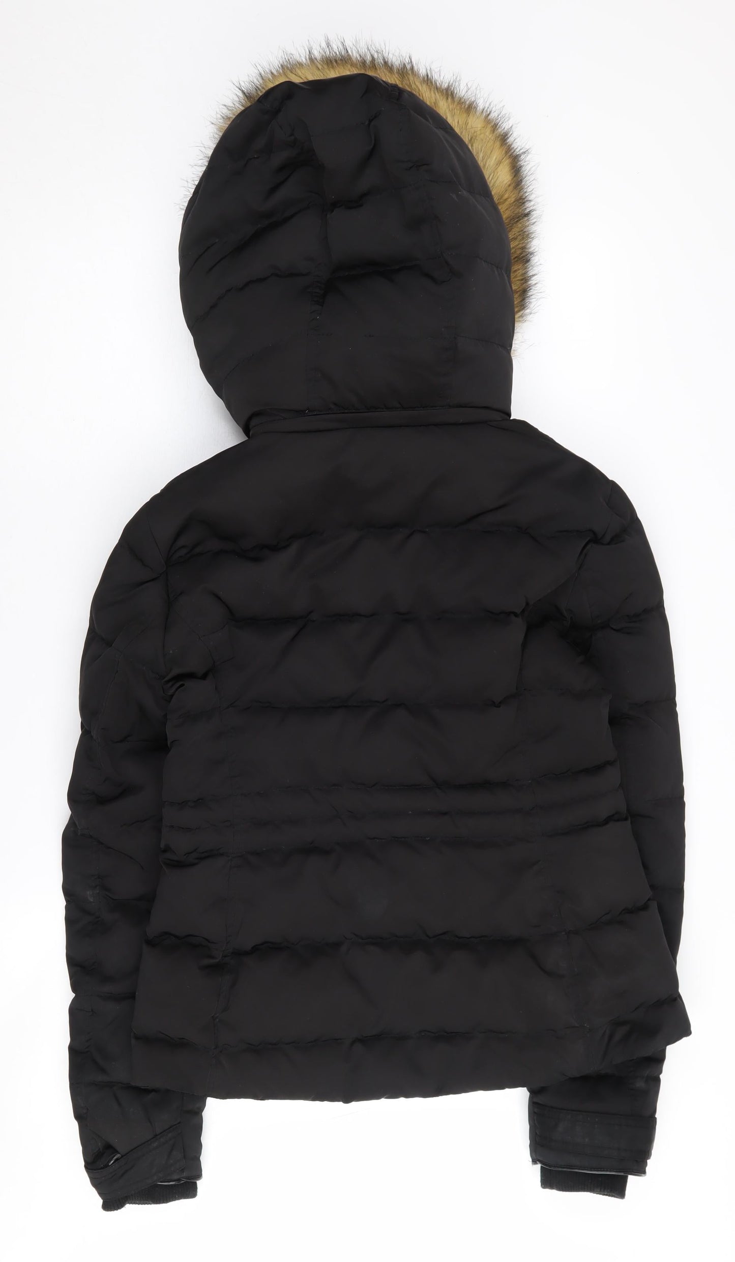 Womens UK Size 10 Zara Black Puffer Jacket