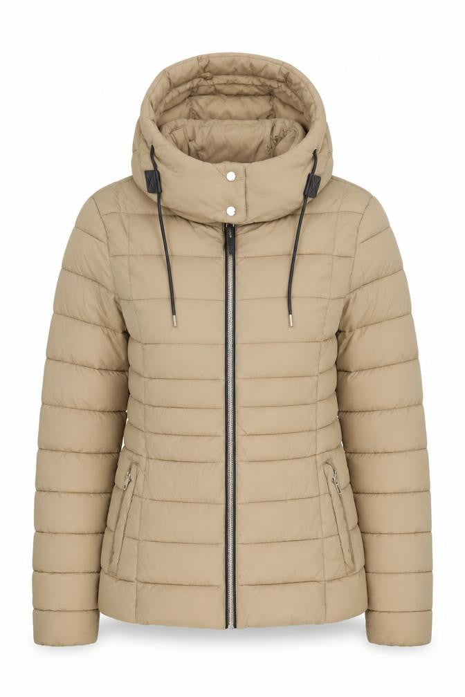 Womens UK Size S MNG Beige Puffer Jacket