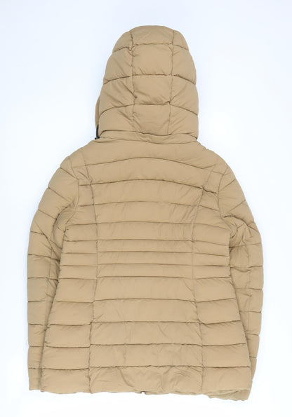 Womens UK Size S MNG Beige Puffer Jacket