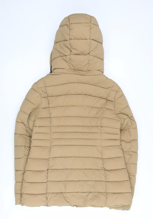 Womens UK Size S MNG Beige Puffer Jacket