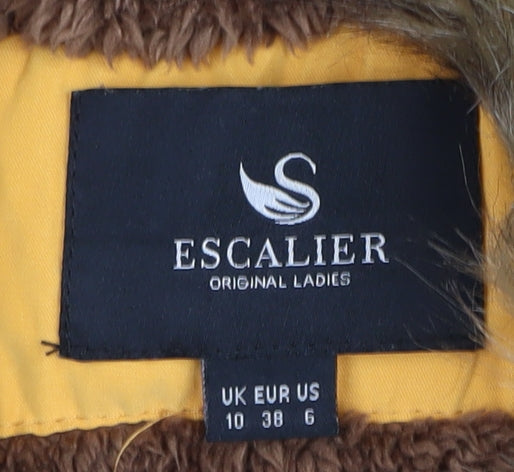 Escalier Women's Yellow Parka Jacket Size 10