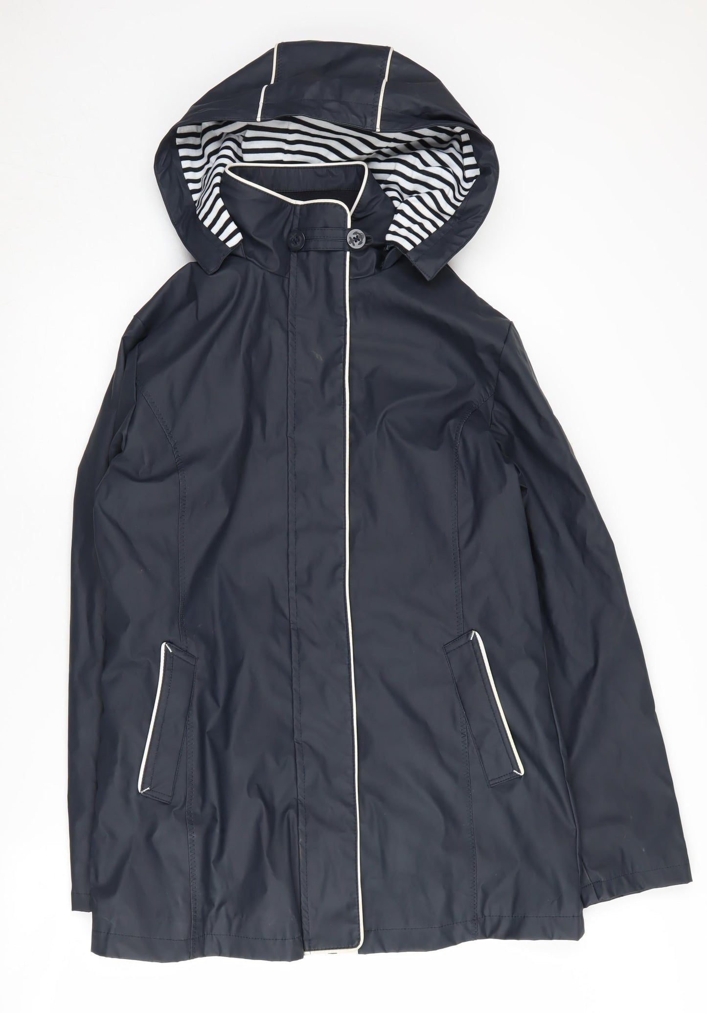 Hublot Women's Black Rain Coat, Size M, Hooded, Casual