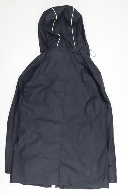 Hublot Women's Black Rain Coat, Size M, Hooded, Casual