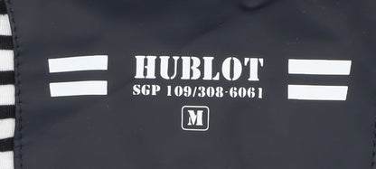 Hublot Women's Black Rain Coat, Size M, Hooded, Casual