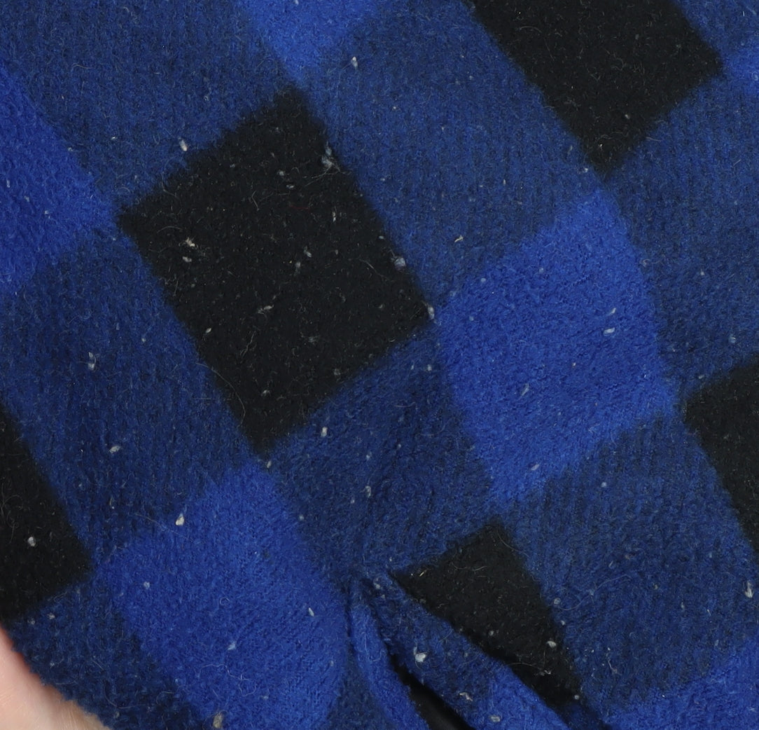 Workwear Men's Blue Check Fleece Jacket, Large