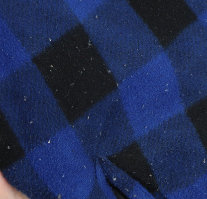 Workwear Men's Blue Check Fleece Jacket, Large