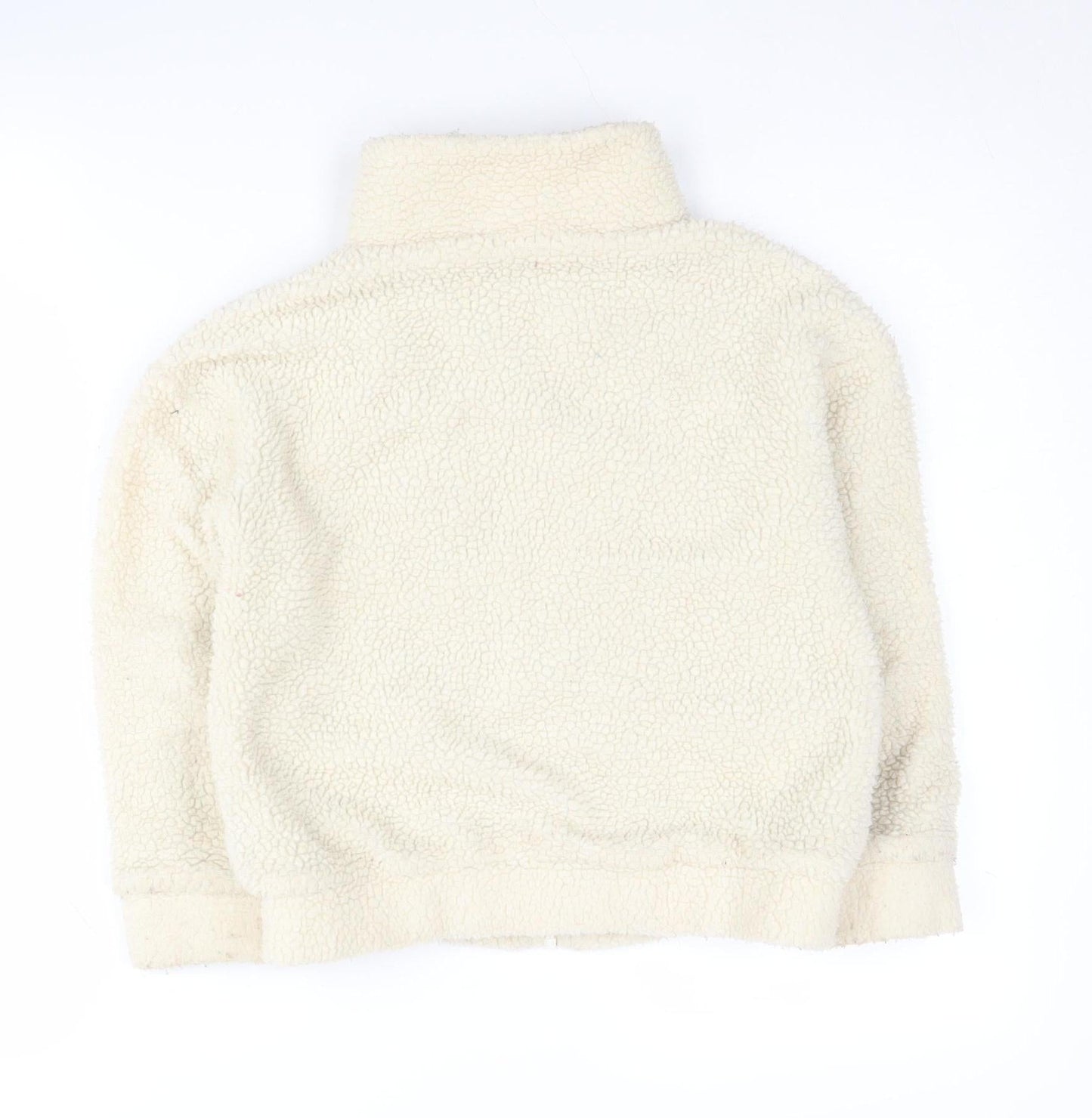 Next Girls Ivory Basic Jacket, 8 Years, Full Zip, Pockets