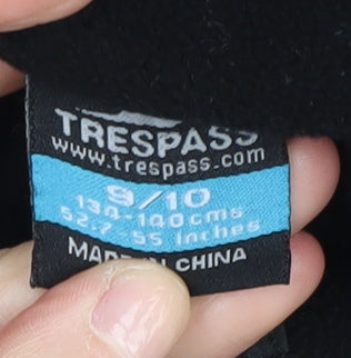 Trespass Boys Black Fleece Jacket Size 9-10 Years