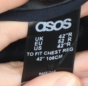 ASOS Men's Blue Shawl Lapel Tuxedo Blazer, 42R, Single-Breasted