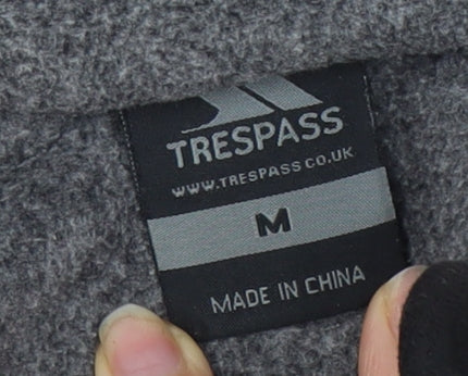 Trespass Men's Grey 1/2 Zip Fleece Sweatshirt - Size M