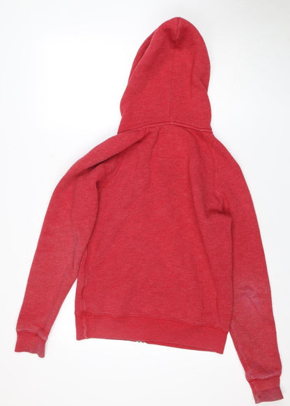 Womens UK Size 10 Jack Wills Red Full Zip Hoodie