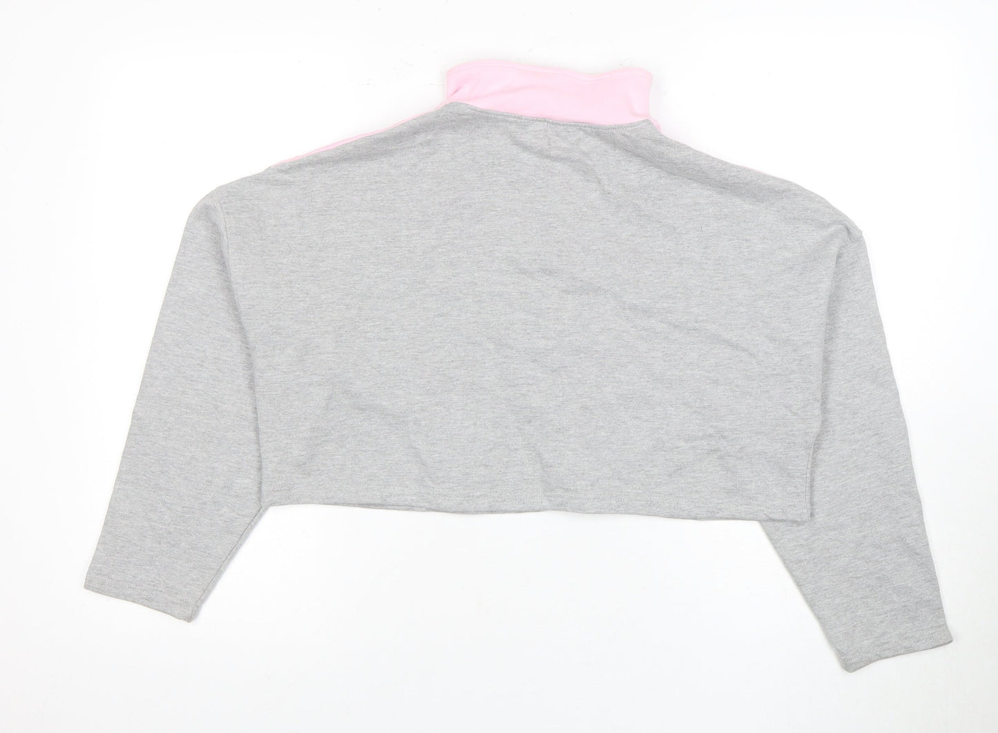 Wednesday's Girl Women's Grey & Pink L Zip Sweatshirt