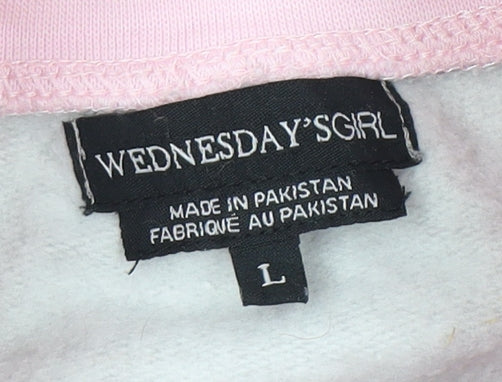 Wednesday's Girl Women's Grey & Pink L Zip Sweatshirt