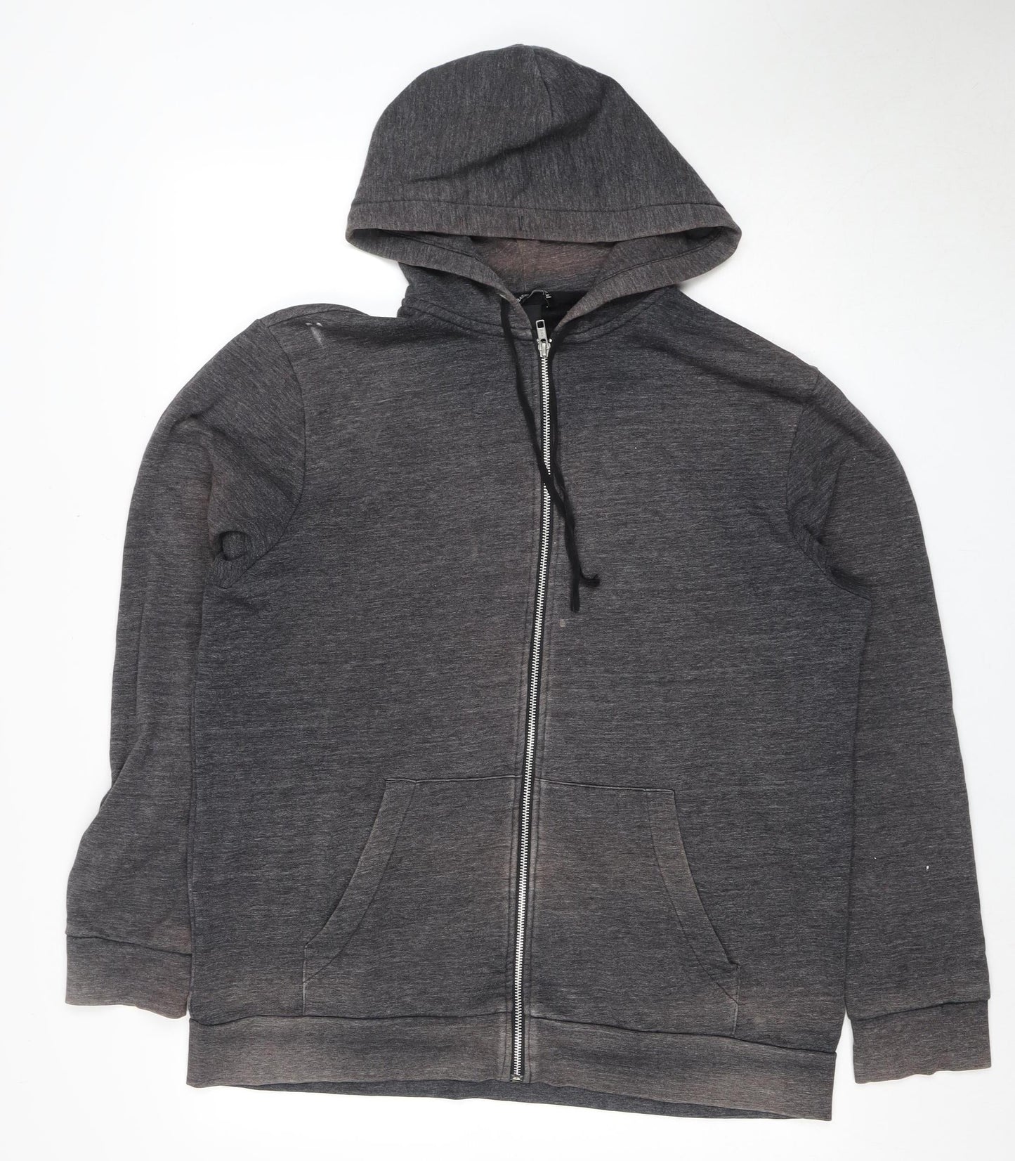 Mens UK Size L H&M Grey Full Zip Hoodie