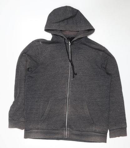 Mens UK Size L H&M Grey Full Zip Hoodie