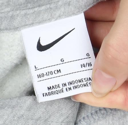 Nike Boys Grey Sports Pullover Hoodie Size 16