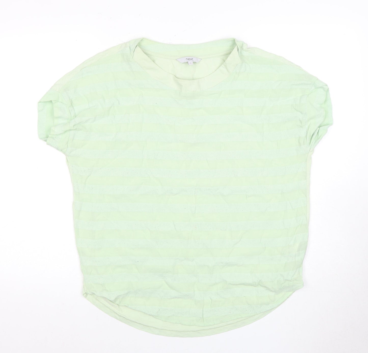 Womens UK Size 18 NEXT Green Basic T-Shirt