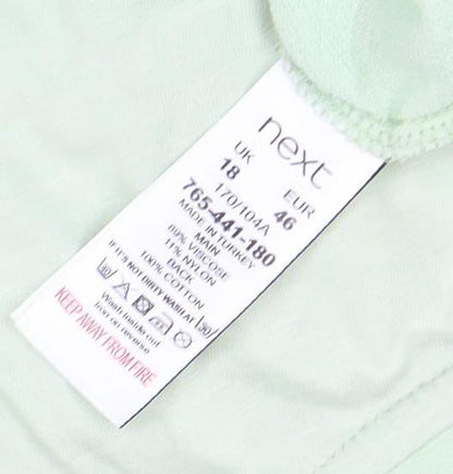 Womens UK Size 18 NEXT Green Basic T-Shirt