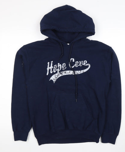 Mens UK Size S Gildan Blue Pullover Hoodie