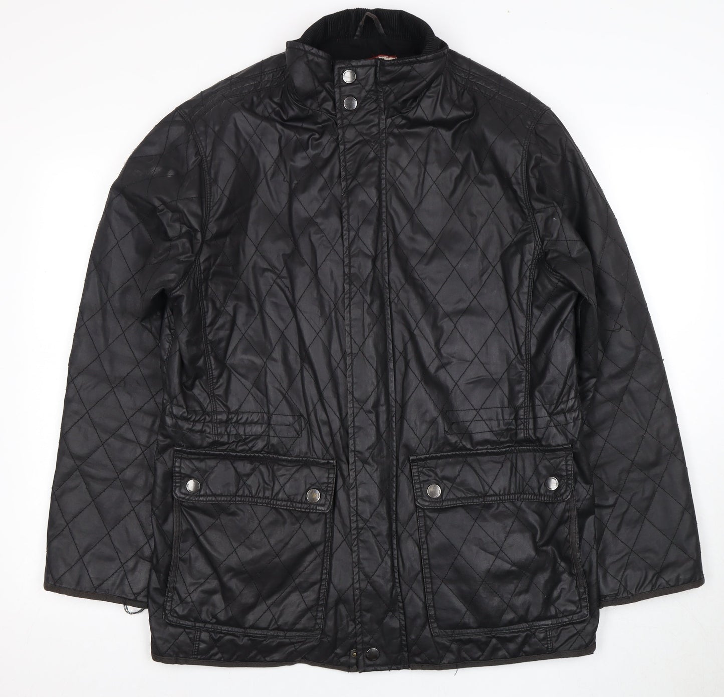 Mens UK Size M Gryphon Black Quilted Coat