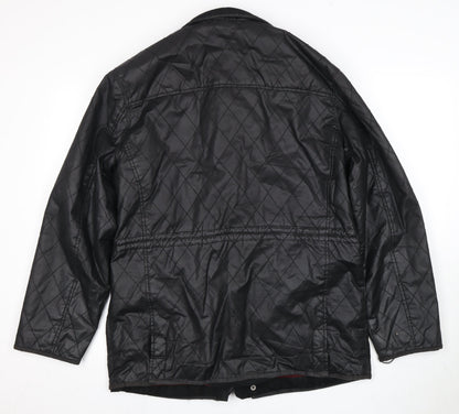 Mens UK Size M Gryphon Black Quilted Coat