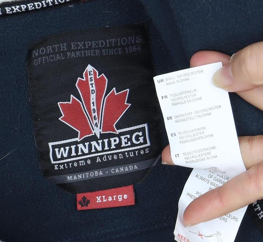 Winnipeg Men's Blue XL Full Zip Fleece Jacket