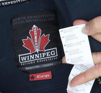 Winnipeg Men's Blue XL Full Zip Fleece Jacket