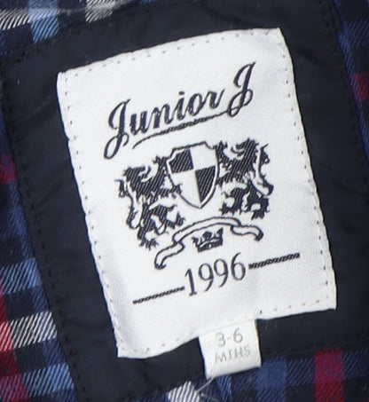 Junior J Boys Navy Quilted Puffer Jacket 3-6 Months