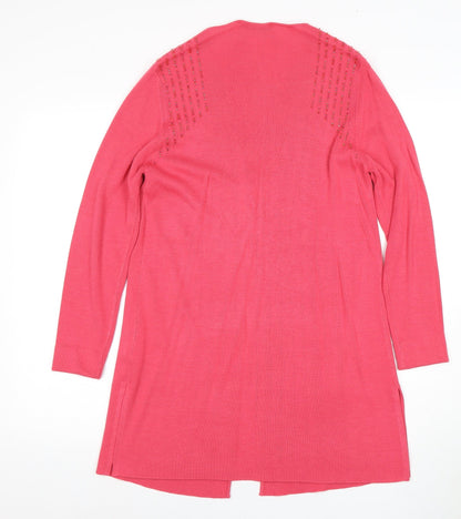 Womens UK Size S Jacques Vert Pink Cardigan Jumper