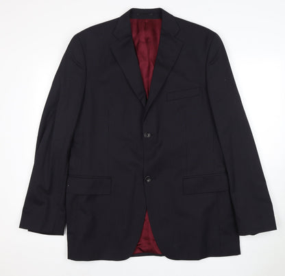Mens UK Size 44 Dehavilland Regular Black Suit Jacket