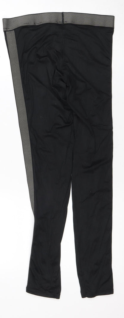 Calvin Klein Women's Black S Leggings with Logo and Elastic Waist