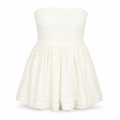 Superdry Women's White A-Line Strapless Dress M